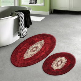 Mijölnir Juego de alfombrillas de baño Rojo clarete